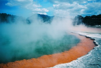 Natural geothermal heating out of New Zealand.